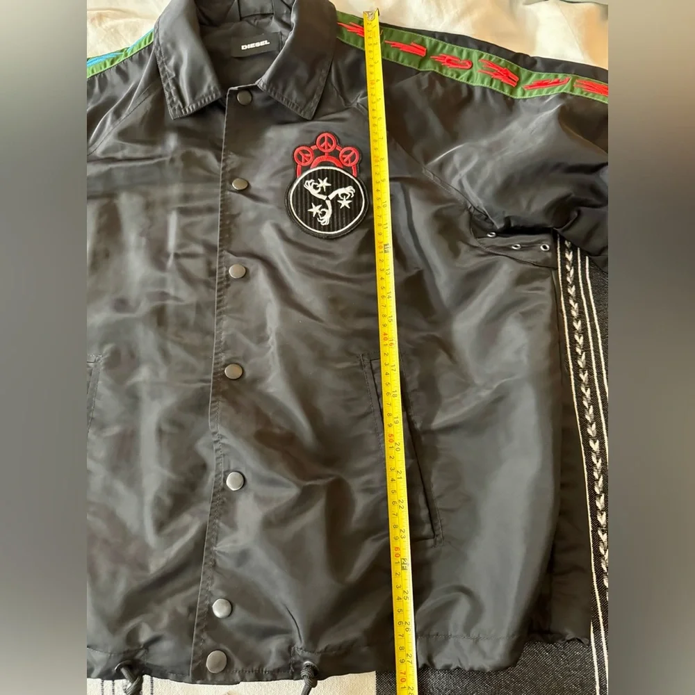Diesel Men's Jacket Black with Dragon Embroidery size M - Picture 8 of 8